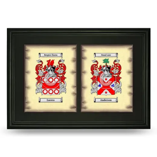 Double Coat of Arms Framed - Black