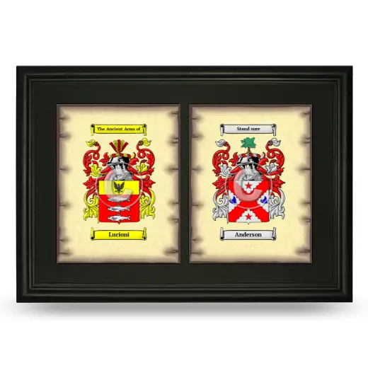 Double Coat of Arms Framed - Black