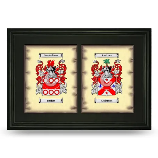 Double Coat of Arms Framed - Black