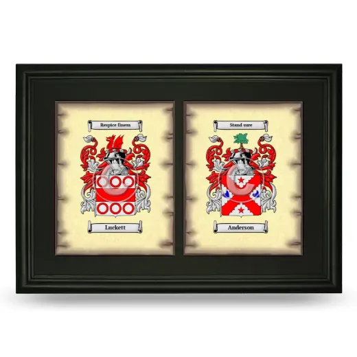 Double Coat of Arms Framed - Black