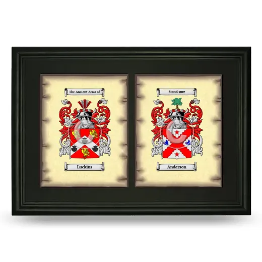 Double Coat of Arms Framed - Black