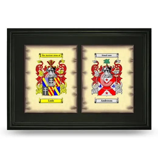 Double Coat of Arms Framed - Black
