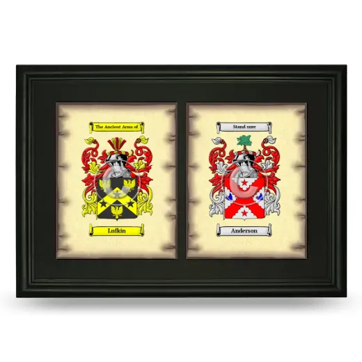 Double Coat of Arms Framed - Black