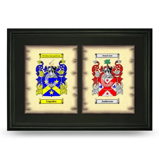 Double Coat of Arms Framed - Black