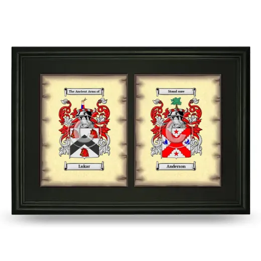 Double Coat of Arms Framed - Black