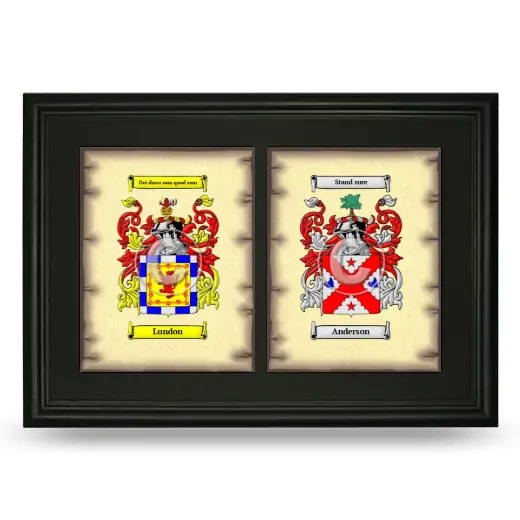 Double Coat of Arms Framed - Black