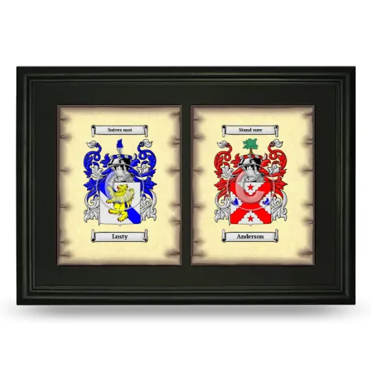 Double Coat of Arms Framed - Black