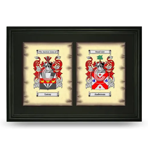 Double Coat of Arms Framed - Black