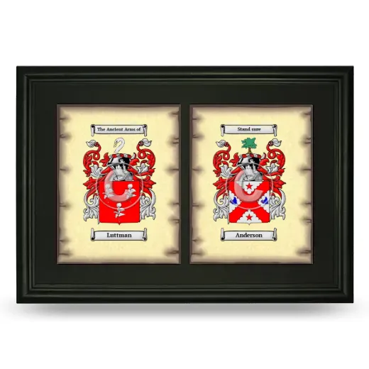 Double Coat of Arms Framed - Black