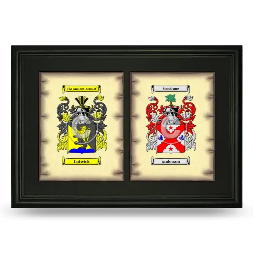 Double Coat of Arms Framed - Black