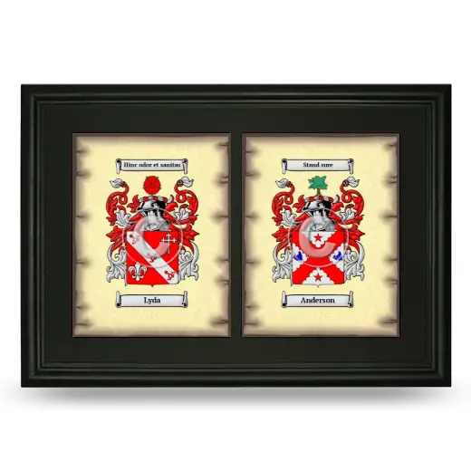 Double Coat of Arms Framed - Black