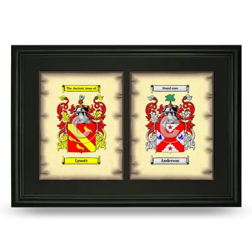 Double Coat of Arms Framed - Black