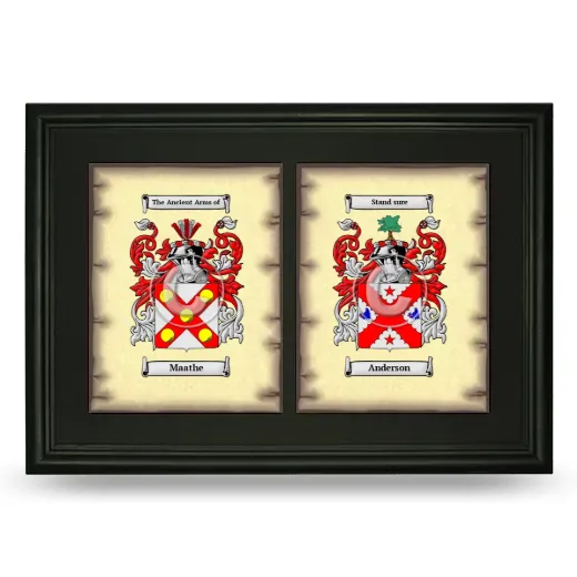Double Coat of Arms Framed - Black