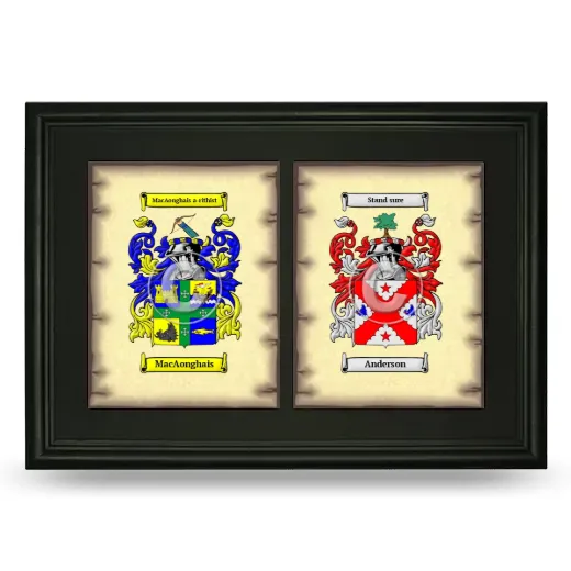 Double Coat of Arms Framed - Black
