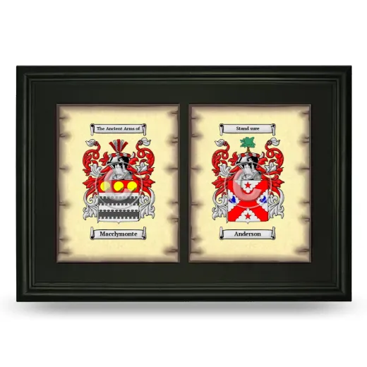 Double Coat of Arms Framed - Black