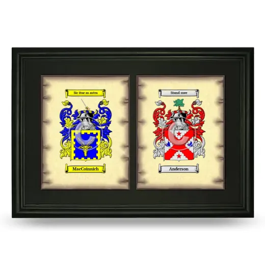 Double Coat of Arms Framed - Black