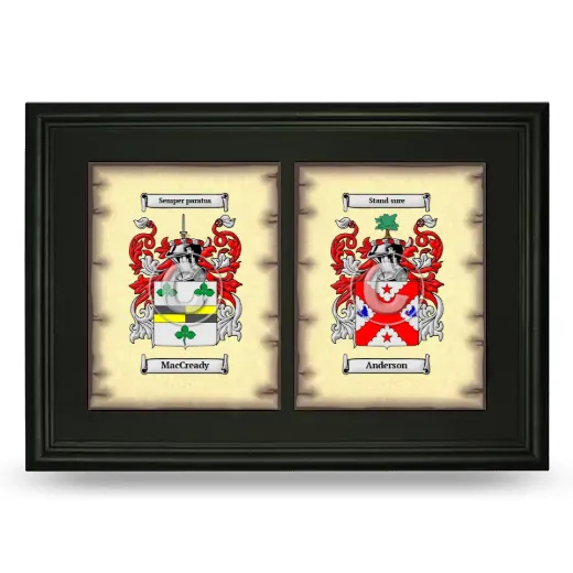 Double Coat of Arms Framed - Black