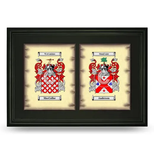 Double Coat of Arms Framed - Black