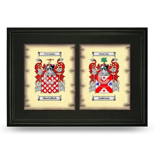 Double Coat of Arms Framed - Black