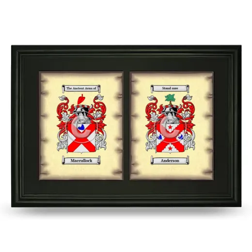 Double Coat of Arms Framed - Black