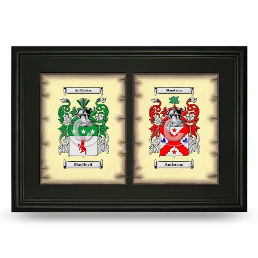 Double Coat of Arms Framed - Black