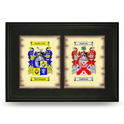 Double Coat of Arms Framed - Black