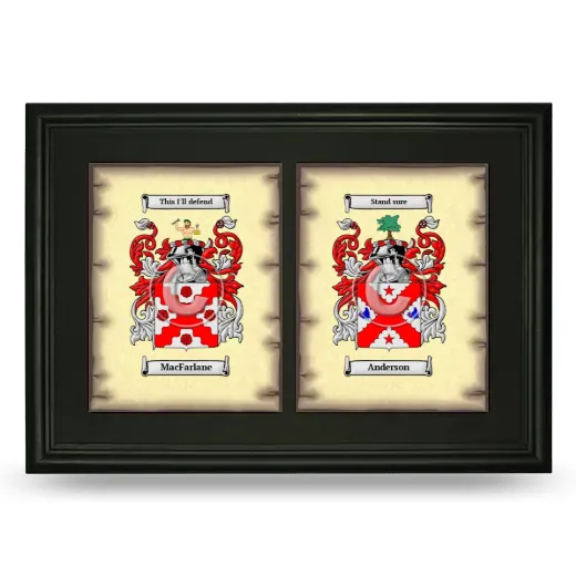 Double Coat of Arms Framed - Black