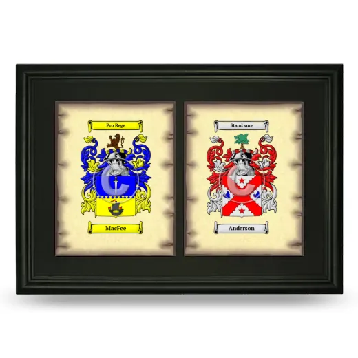 Double Coat of Arms Framed - Black