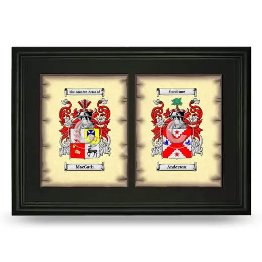 Double Coat of Arms Framed - Black