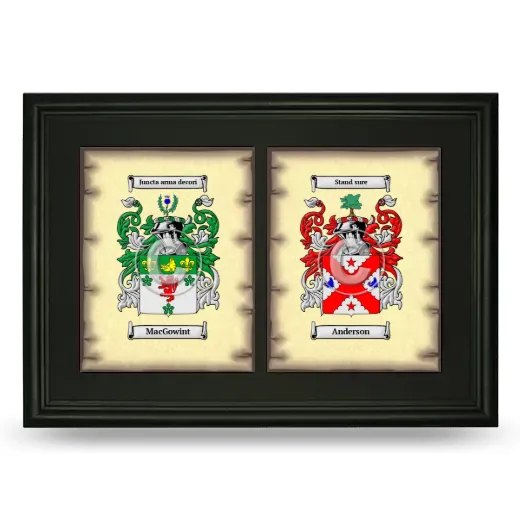 Double Coat of Arms Framed - Black
