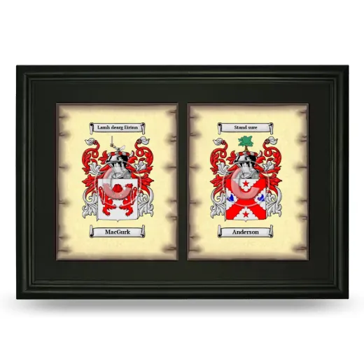 Double Coat of Arms Framed - Black