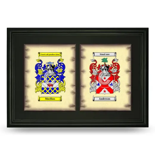 Double Coat of Arms Framed - Black