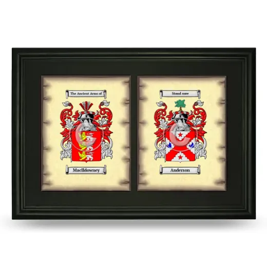 Double Coat of Arms Framed - Black