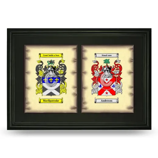 Double Coat of Arms Framed - Black