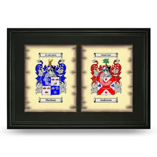 Double Coat of Arms Framed - Black