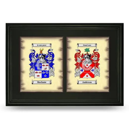 Double Coat of Arms Framed - Black