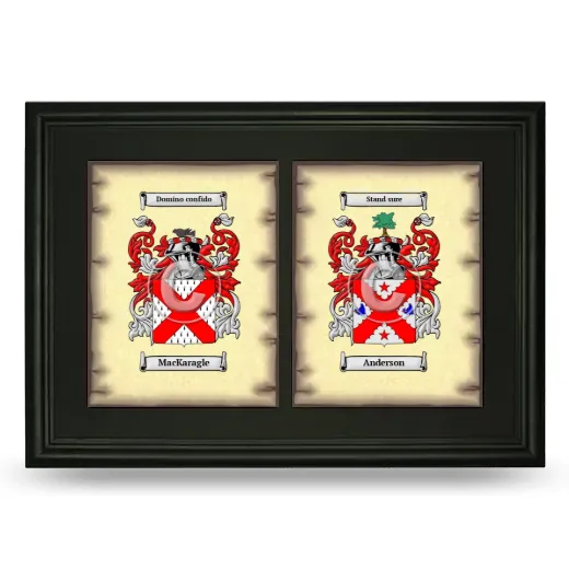 Double Coat of Arms Framed - Black