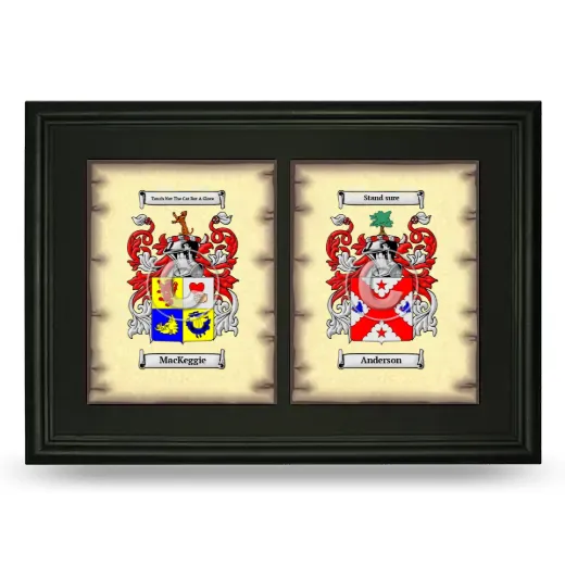 Double Coat of Arms Framed - Black