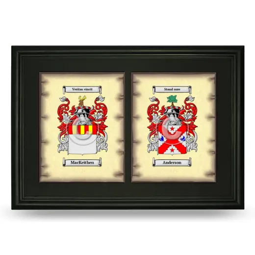 Double Coat of Arms Framed - Black