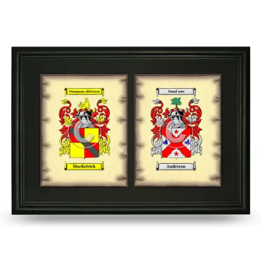 Double Coat of Arms Framed - Black