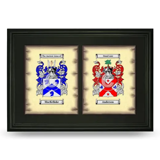 Double Coat of Arms Framed - Black