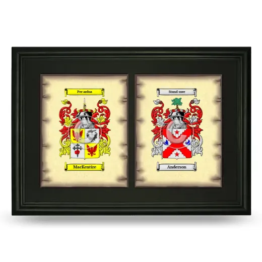 Double Coat of Arms Framed - Black