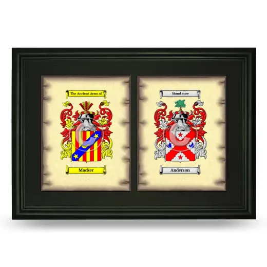 Double Coat of Arms Framed - Black