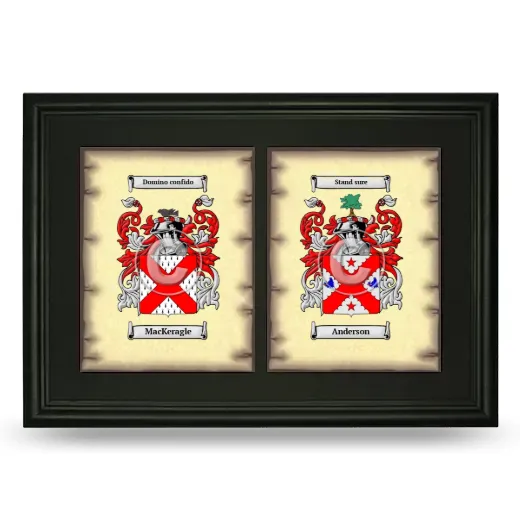 Double Coat of Arms Framed - Black