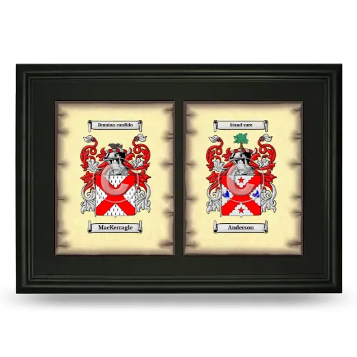 Double Coat of Arms Framed - Black