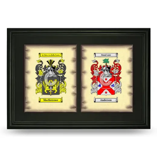 Double Coat of Arms Framed - Black