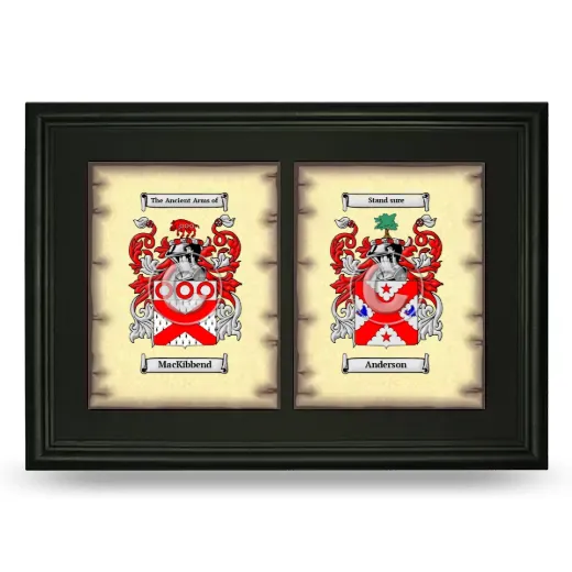 Double Coat of Arms Framed - Black