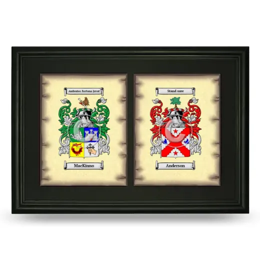 Double Coat of Arms Framed - Black