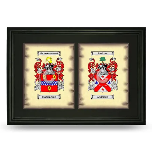 Double Coat of Arms Framed - Black