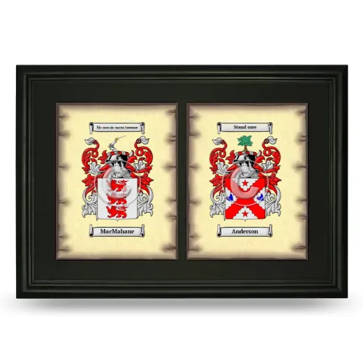 Double Coat of Arms Framed - Black